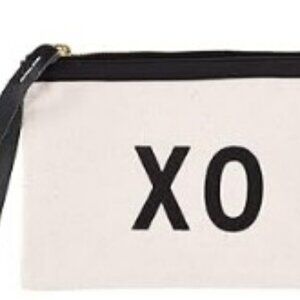 XO Canvas Zipper Pouch, NWT